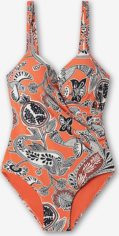 Gisela Balconette Uimapuku värissä oranssi: etupuoli
