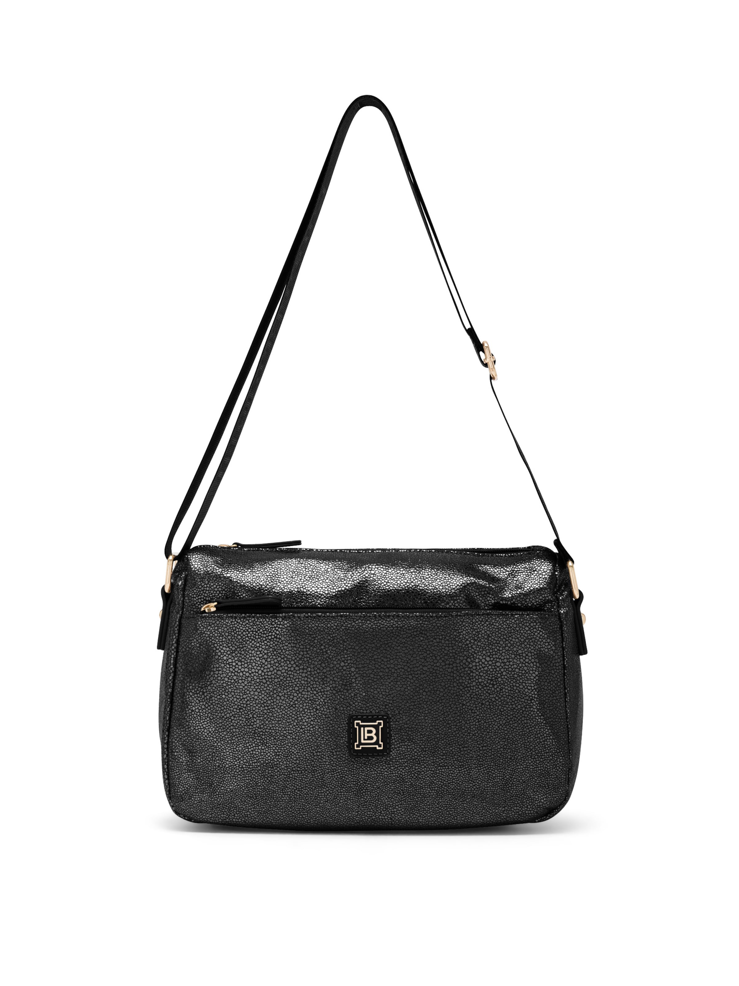 Borsa a tracolla 'Tapiro 24' di Laura Biagiotti in nero: frontale