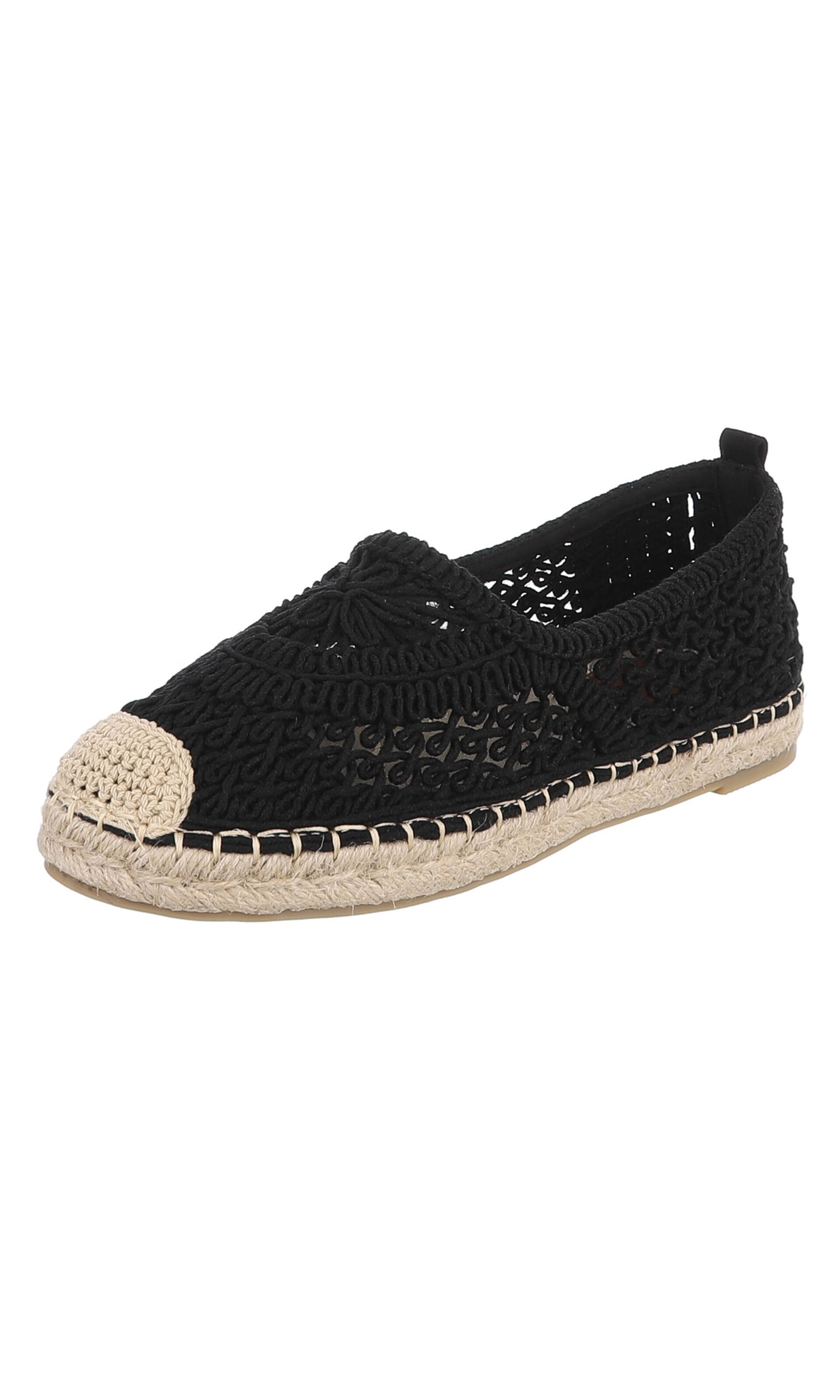 Ital-Design Espadrilles in Black: front