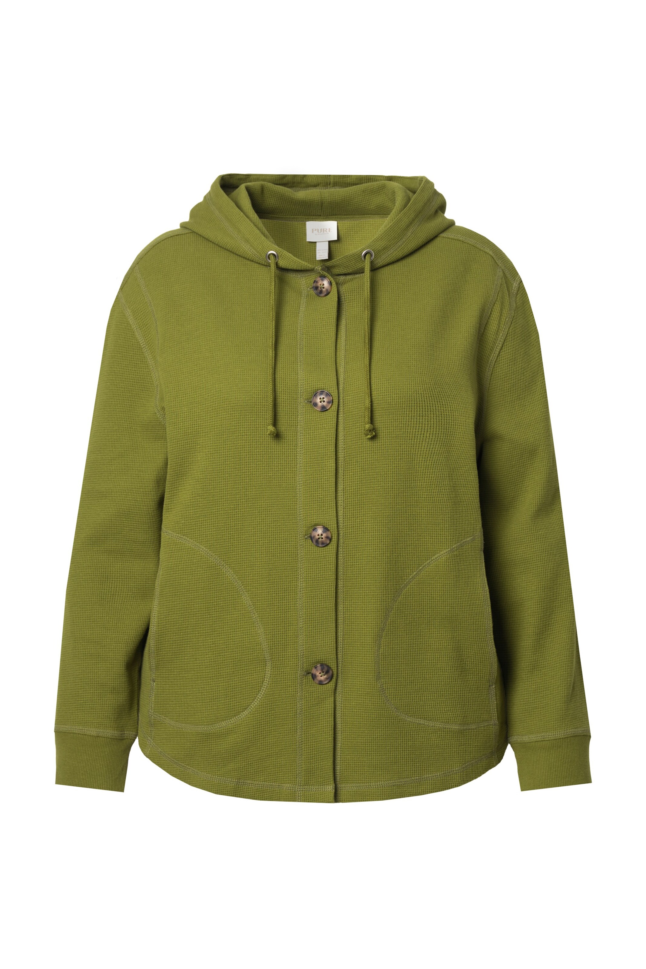 Ulla Popken Sweat jacket in Green: front