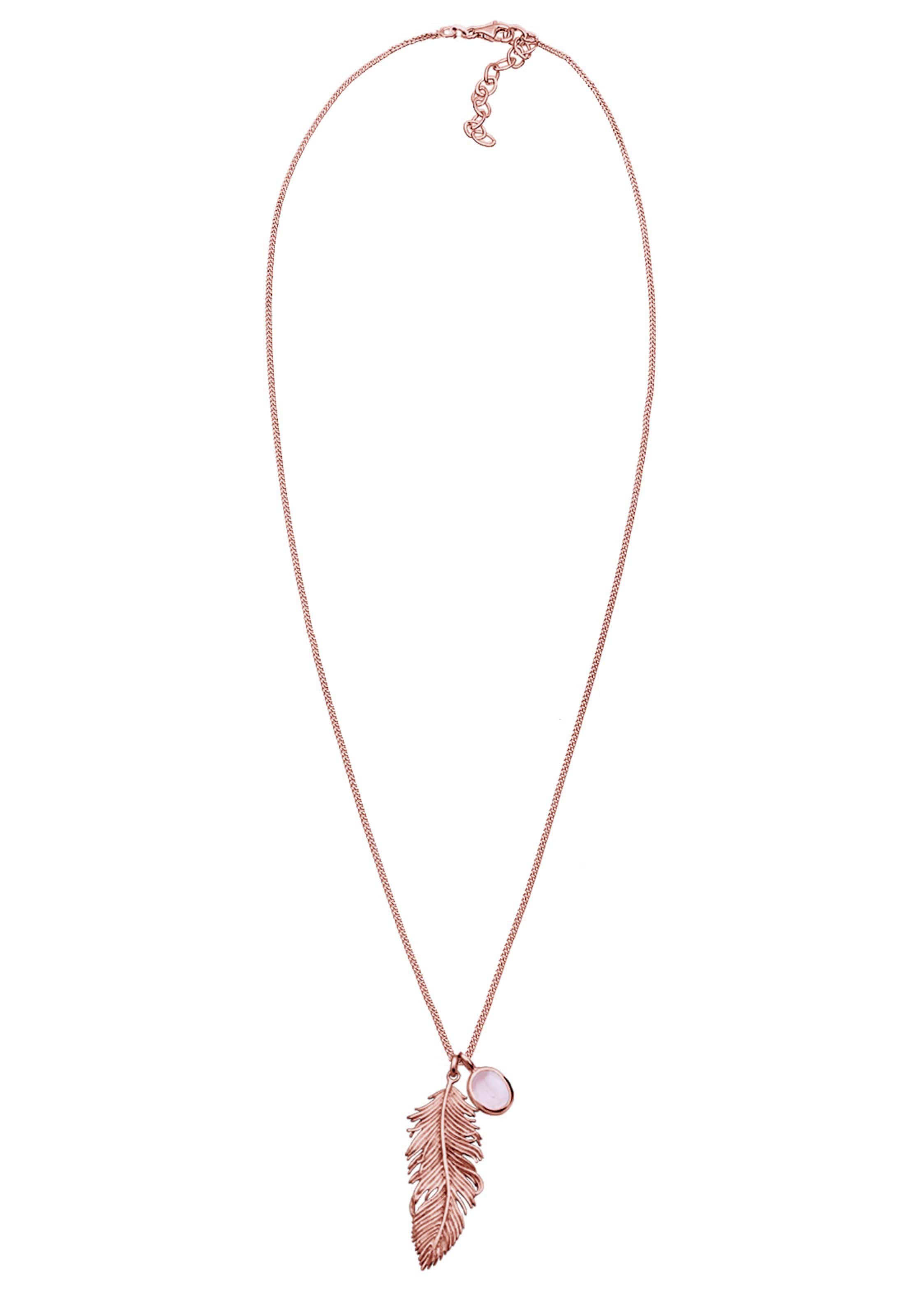 ELLI Ketting 'Feder' in Roze: voorkant