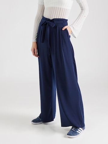VILA - Pierna ancha Pantalón plisado 'Elin' en azul: frente