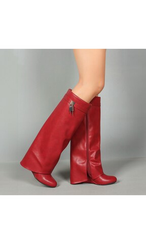 Ital-Design Stiefel in Rot: Vorderseite