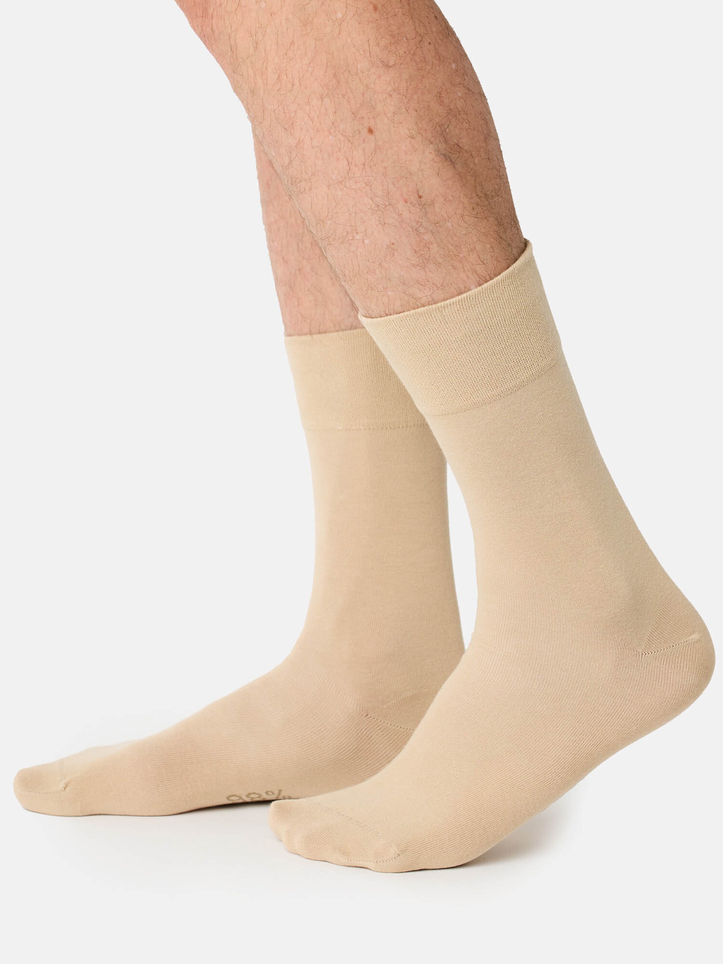 Chaussettes ' 98% Baumwolle weich atmungsaktiv ' Nur Die en beige
