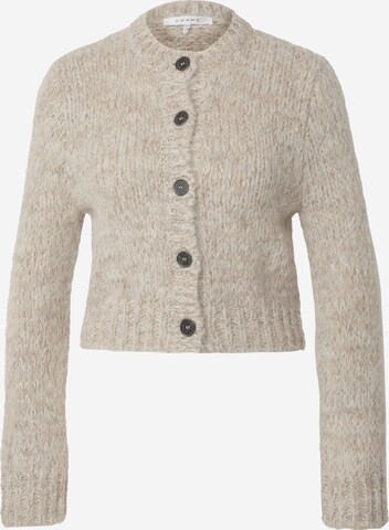 FRAME Knit Cardigan 'MARL' in Beige: front