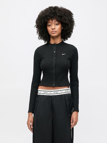 Nike Sportswear Kardigan 'CHILL' w kolorze czarny: przód