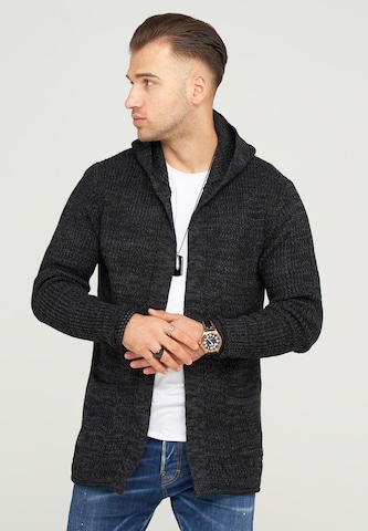 behype Strickjacke 'NELIAN' in Schwarz: predná strana