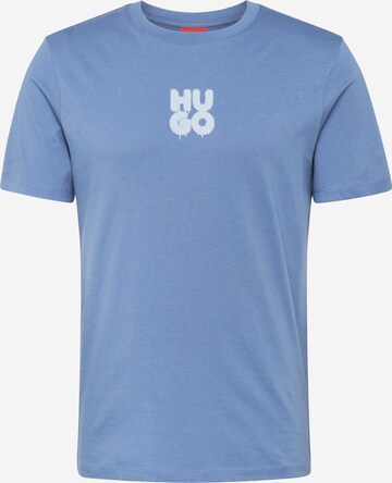 HUGO Shirt 'Decali' in Blauw: voorkant