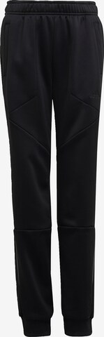 ADIDAS PERFORMANCE Tapered Workout Pants in Black: front