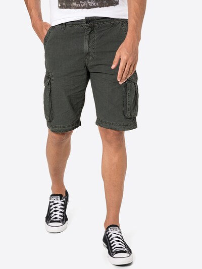 Petrol Industries Pantalon cargo en vert, Vue avec modèle