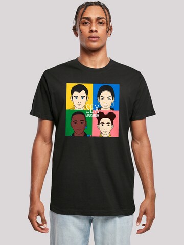 F4NT4STIC Shirt 'Sex Education Netflix TV Series' in Black: front
