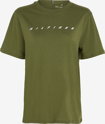 T-shirt TOMMY HILFIGER en vert : devant