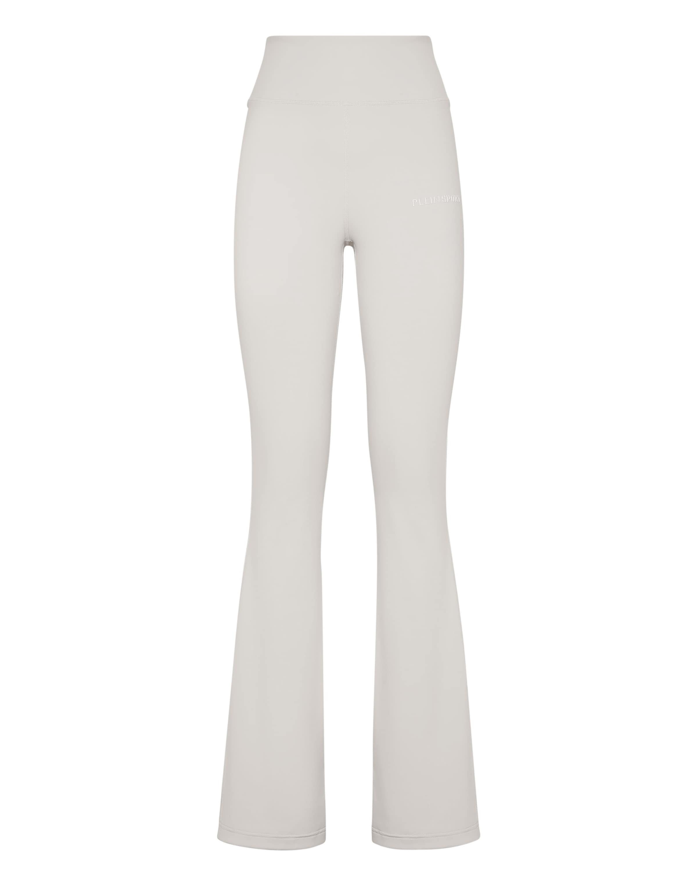 Plein Sport Flared Sports trousers in Grey: front