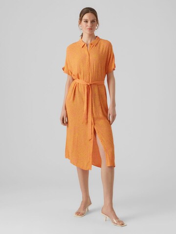 VERO MODA Shirt Dress in Orange: front