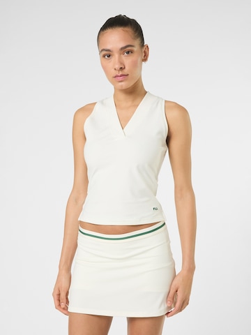 Top 'LUNATA graphic sleeveless v-neck top' di FILA in bianco: frontale