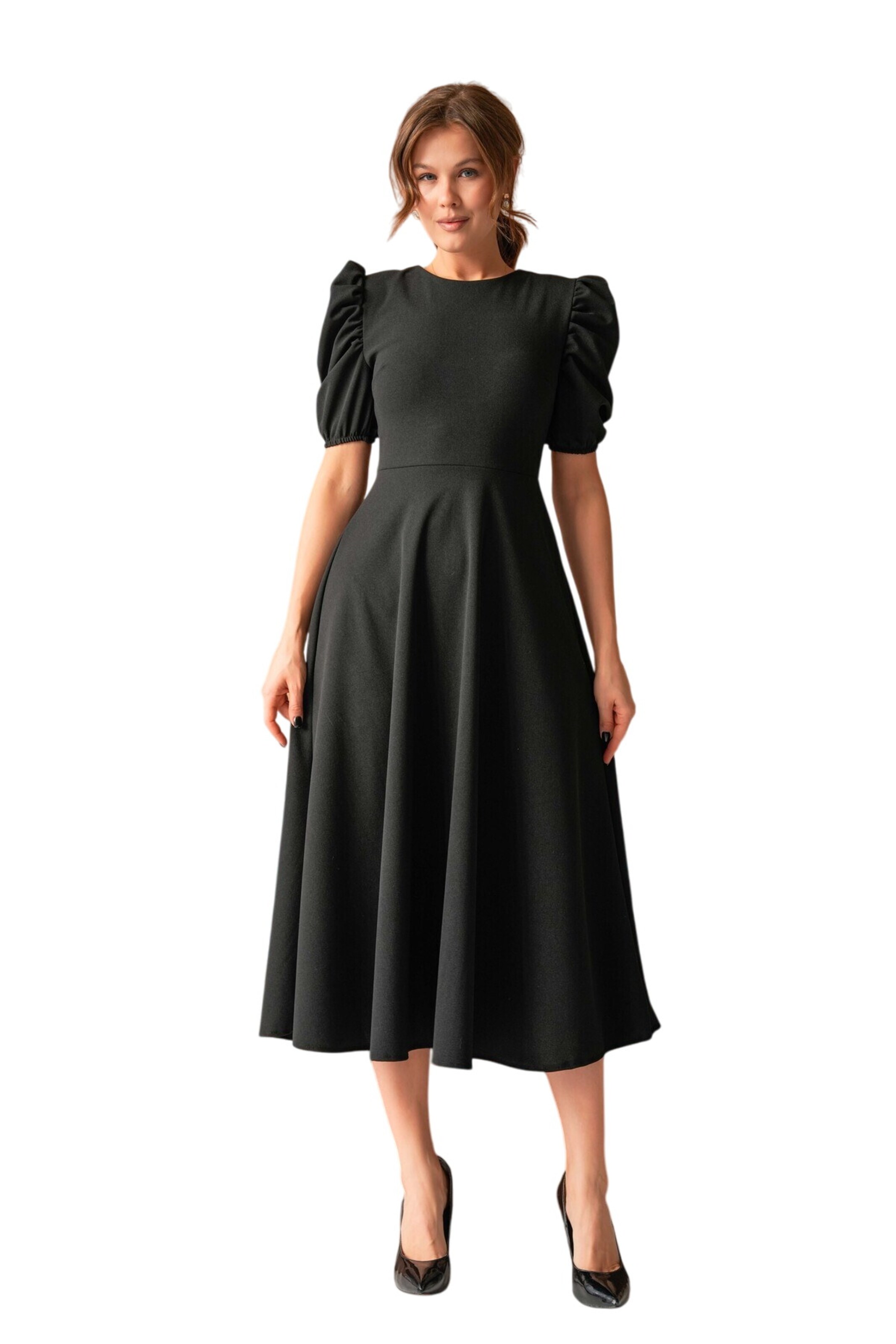 WOMAN VISION Kleid in Schwarz: Vorderseite