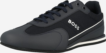 BOSS Black Platform trainers 'Rusham_Lowp_pume' in Blue: front