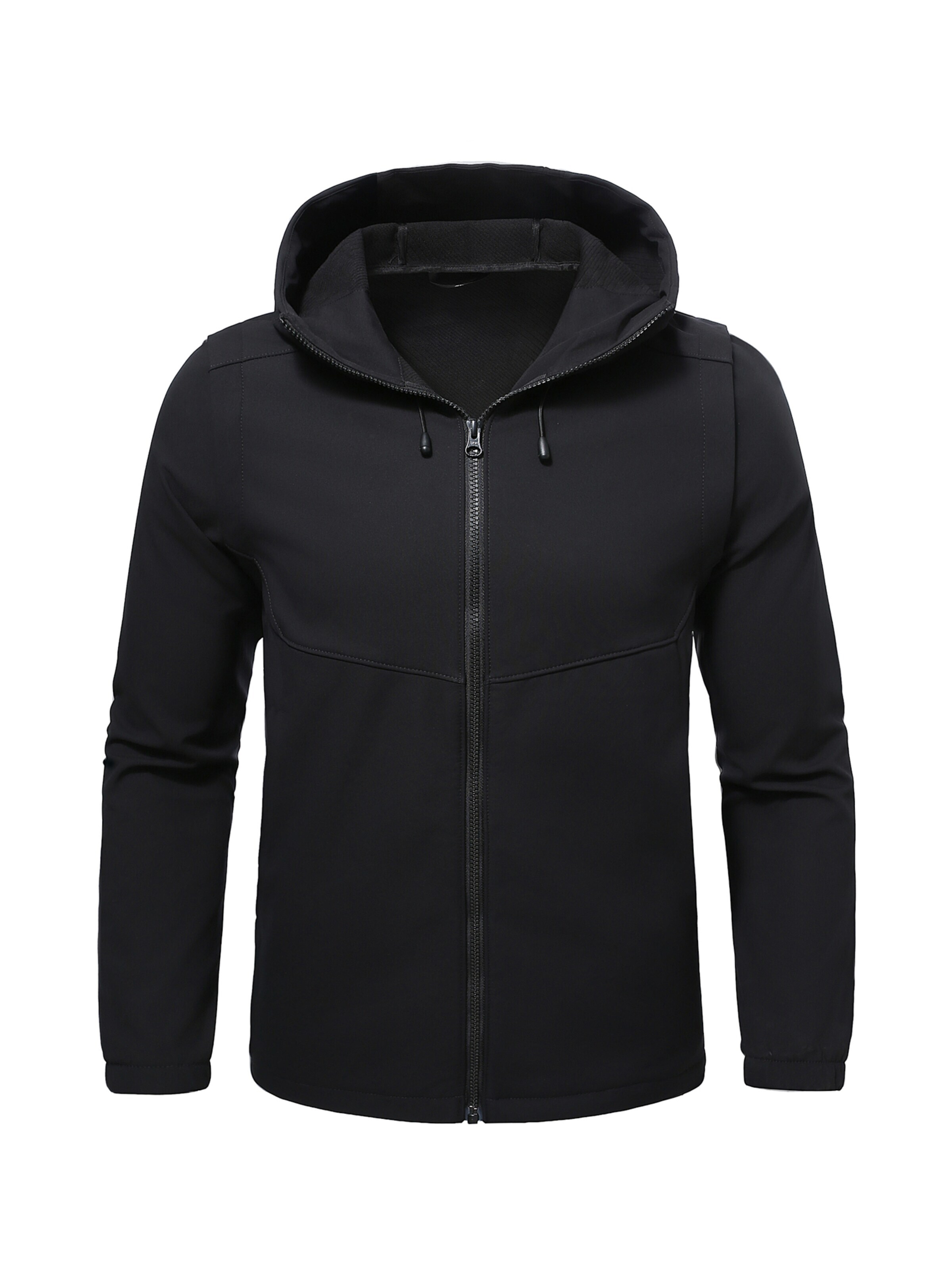 YOUTHUP Winterjacke 'ABNEHMBAR'‌‌‌‌‌‌ in Schwarz: Vorderseite