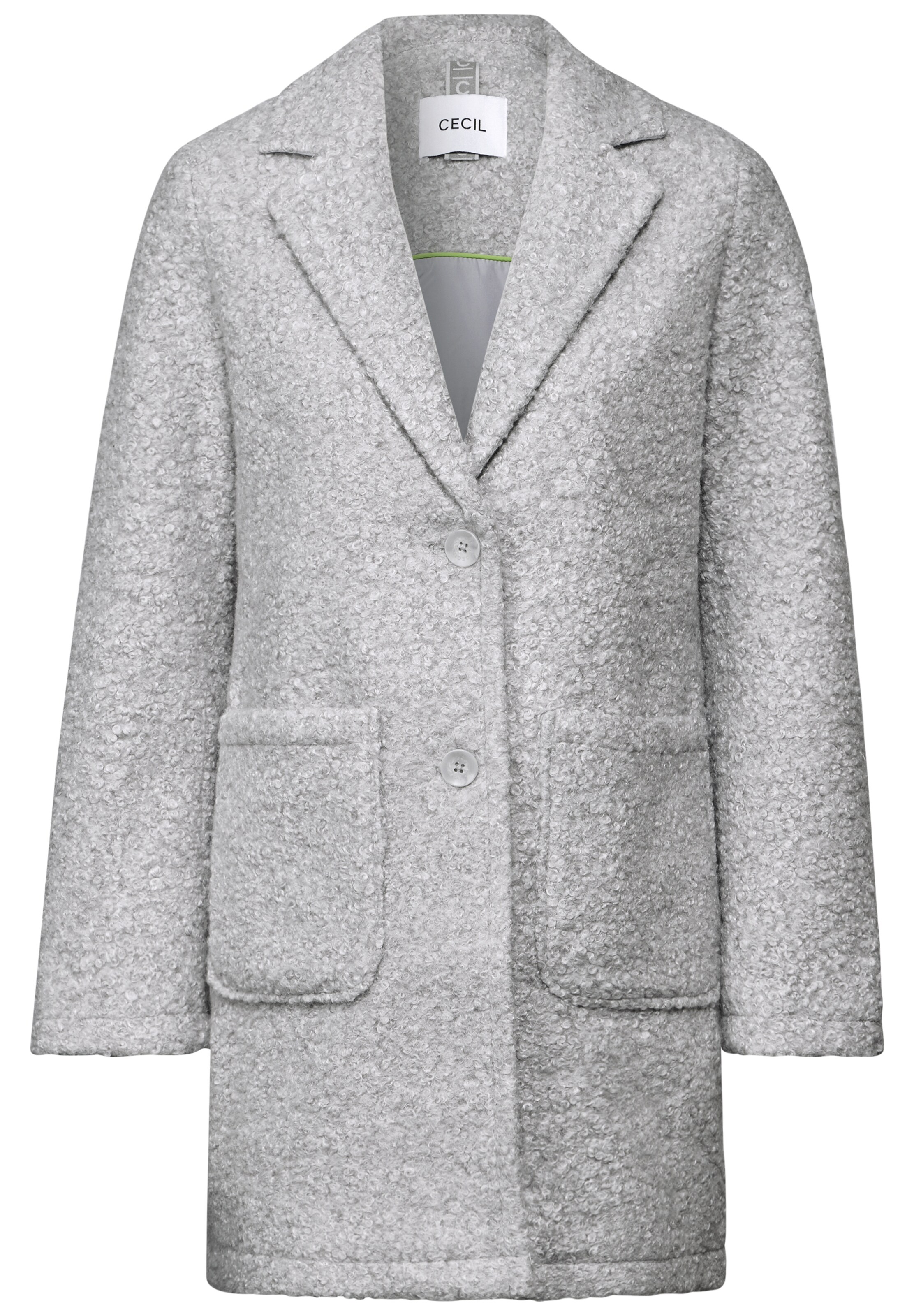 CECIL Between-Seasons Coat in Grey: front