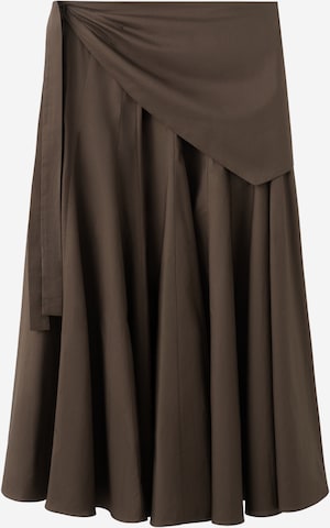 MANGO Sukňa 'Milos' - Hnedá: predná strana
