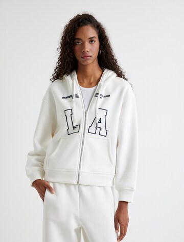 Koton Sweatjacke in Weiß: Vorderseite