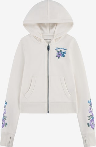 Abercrombie & Fitch Sweatjacke in Weiß: Vorderseite