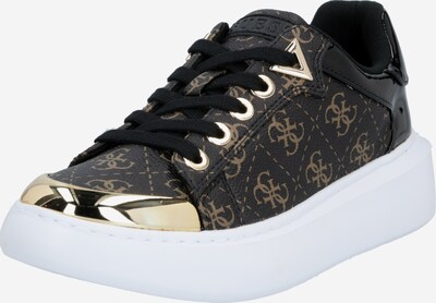 Sneaker low 'BRANDYN' GUESS pe maro / auriu / alb, Vizualizare produs