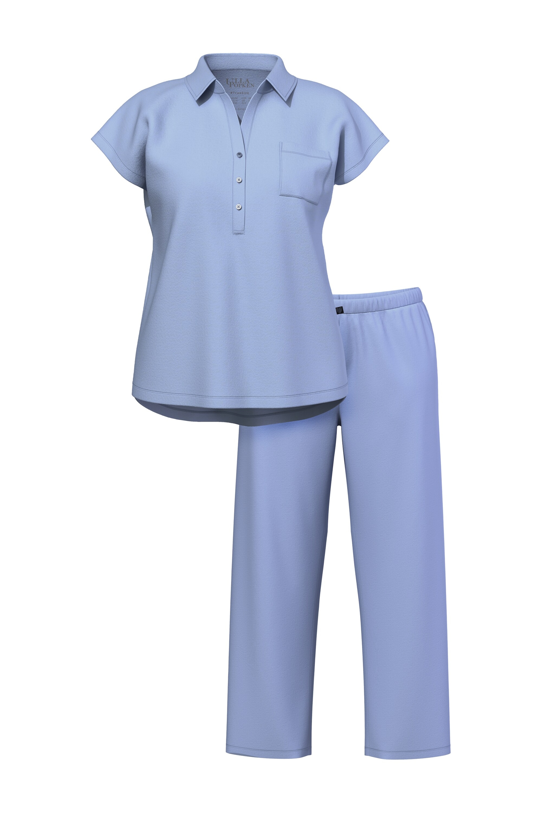 Ulla Popken Pyjama in Blau: Vorderseite