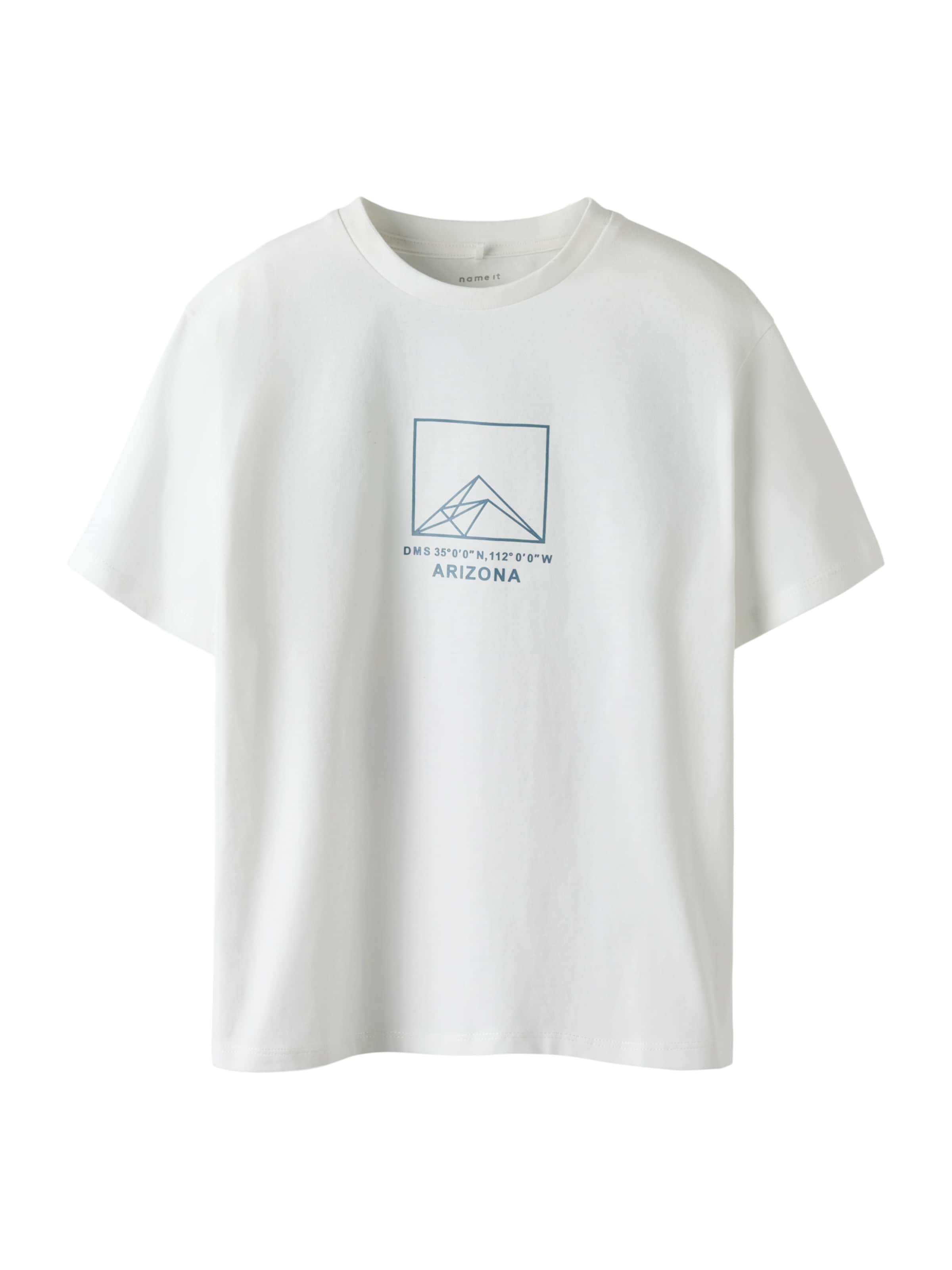 NAME IT Μπλουζάκι 'NKMNADIR' σε λευκό: μπροστά