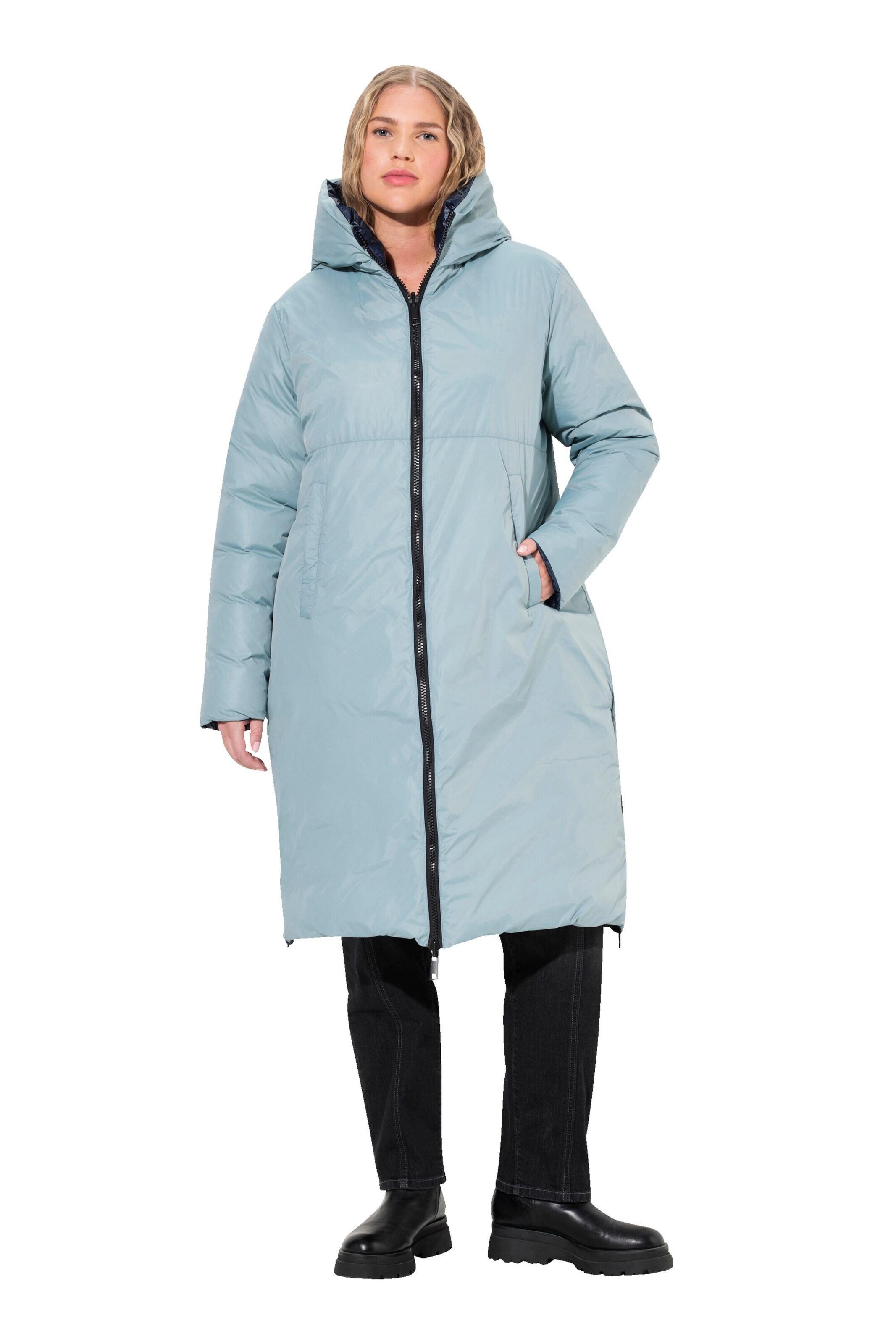 Ulla Popken Wintermantel in Blau