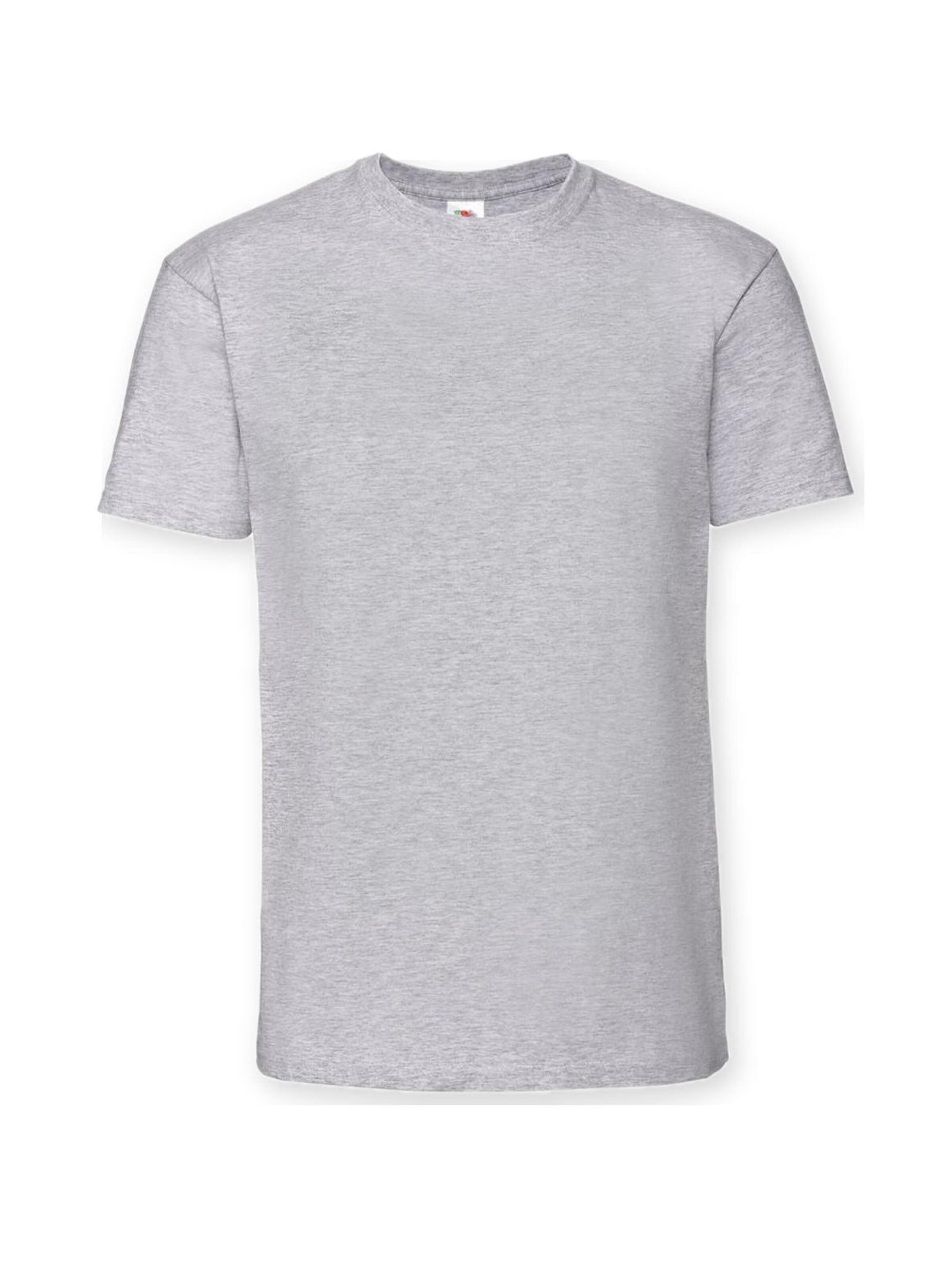 FRUIT OF THE LOOM Bluser & t-shirts 'Premium T-shirt' i grå: forside