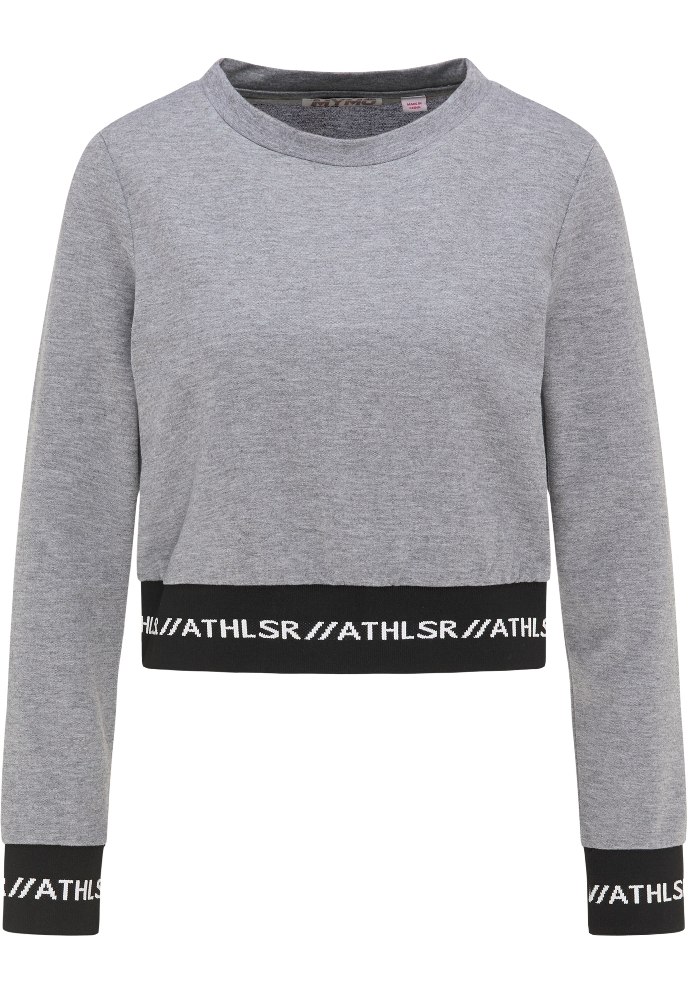 myMo ATHLSR Αθλητική μπλούζα φούτερ σε γκρι: μπροστά