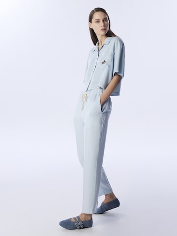 Regular Pantalon Twist en bleu