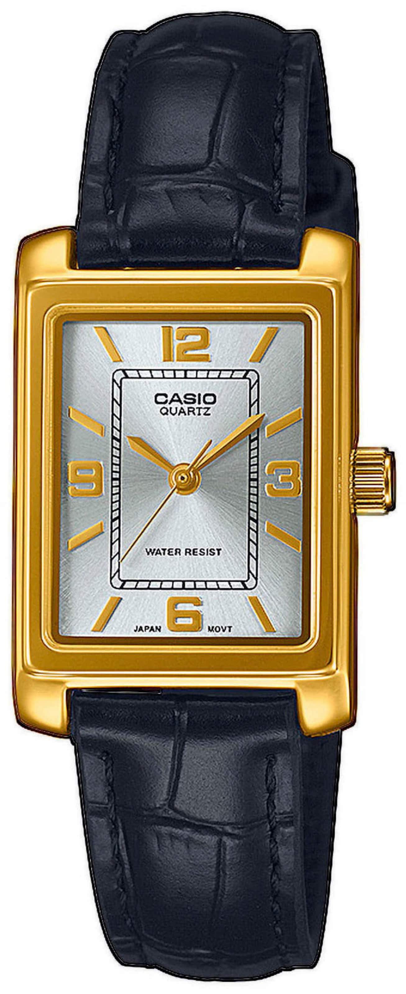 CASIO Analoguhr in Schwarz: Vorderseite