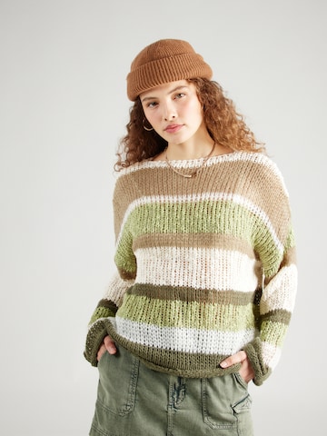 Pull-over BDG Urban Outfitters en vert : devant