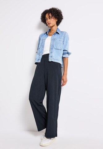 STREET ONE Wide Leg Hose in Blau: Vorderseite