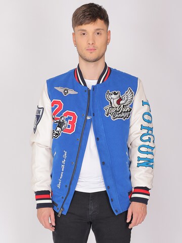 TOP GUN Between-Season Jacket '23004' in Blue: front