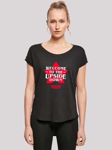 T-shirt 'Stranger Things Upside Down Dreams Netflix TV Series' F4NT4STIC en noir : devant