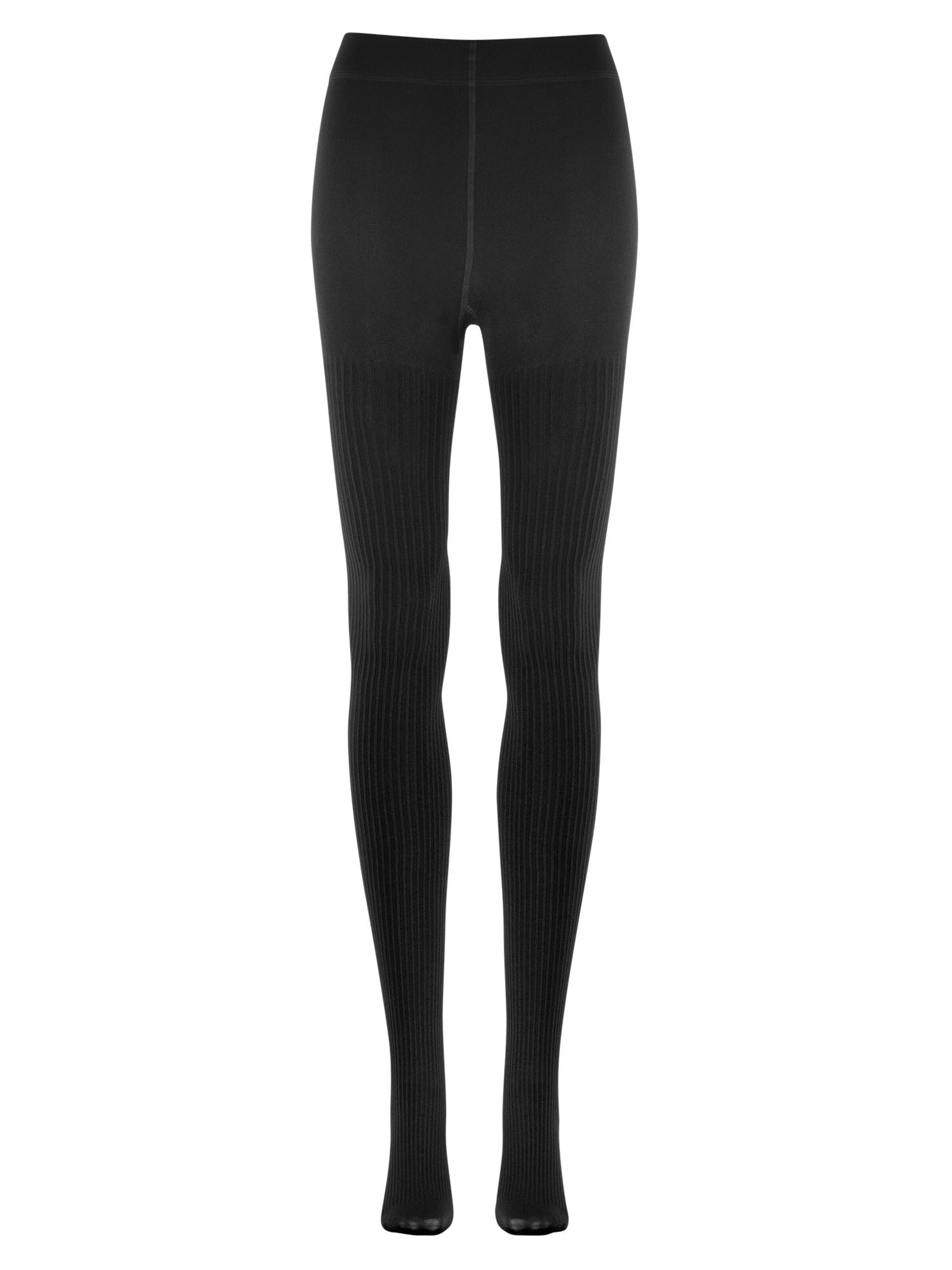 Nur Die Fijne panty ' Wohlig-Warm ' in Zwart: voorkant