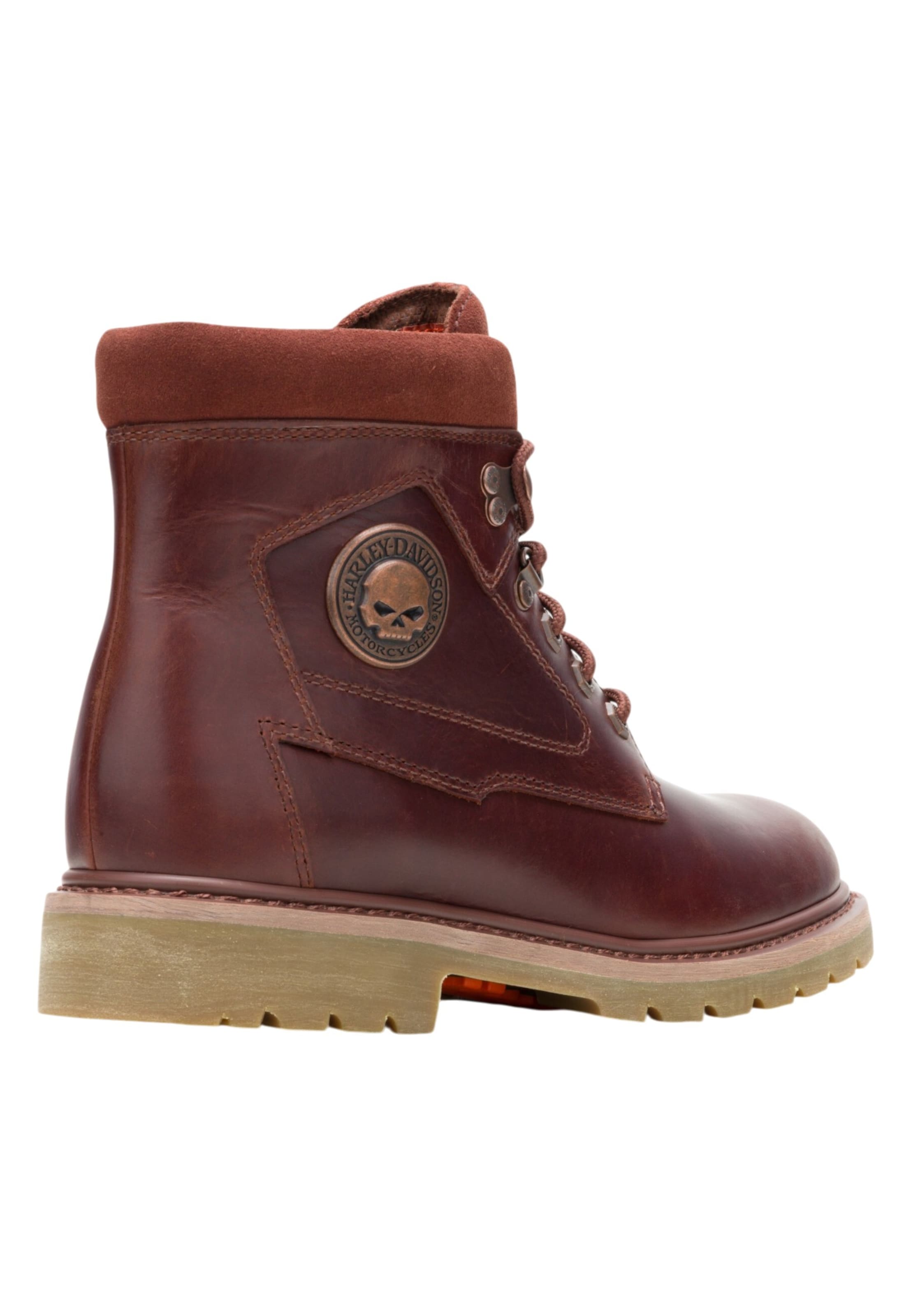 Harley Davidson - Bota com atacadores em castanho