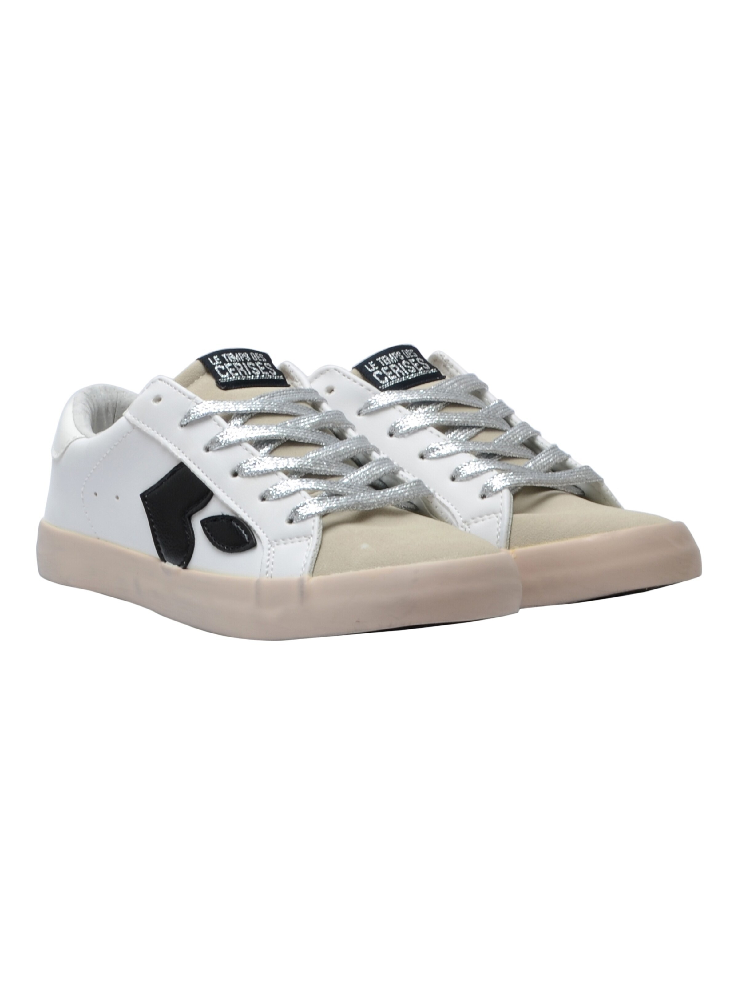 Le Temps Des Cerises Athletic lace-up shoe in White
