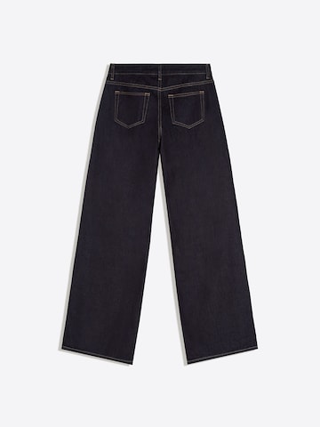 Wide Leg Jean Bershka en bleu