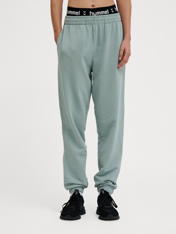 Hummel Tapered Sportsbukser 'Pulse' i grøn: forside