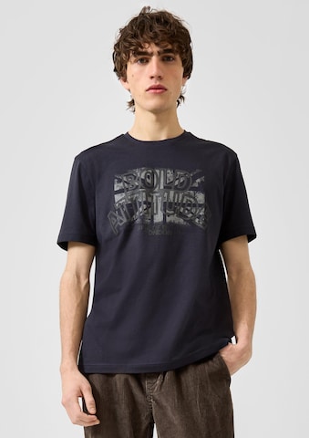 T-Shirt QS en bleu : devant