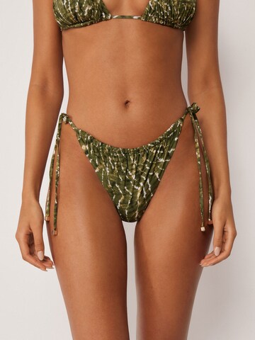 CALZEDONIA Bikini Bottoms 'Natural Tie-Dye' in Green: front