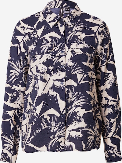 VERO MODA Blouse 'JOSIE' in de kleur Beige / Navy, Productweergave