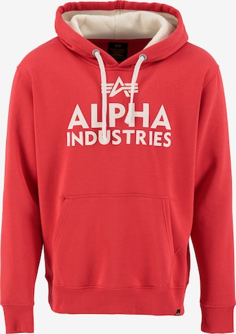 ALPHA INDUSTRIES Sweatshirt in Rood: voorkant