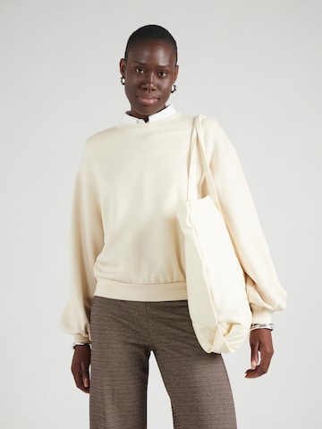 Felpa di MSCH COPENHAGEN in beige: frontale