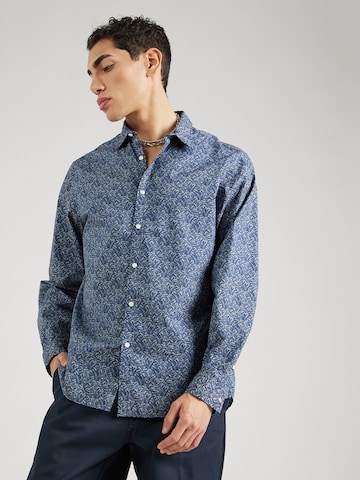 REPLAY Regular fit Button Up Shirt in Blue: front