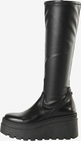 BUFFALO Over the Knee Boots 'LIFT' in Black: front
